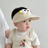 Gorro de Bebé, Sombrero de Sol de Verano, Gorro de Dibujos Animados Lindo y Súper Lindo con Ala Ancha, Sombrero de Protección Solar para Bebés y Niños Pequeños al Salir, Estilo Coreano