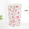 Vasos de Papel Desechables al por Mayor con Impresión Pe Doble, Vasos de Papel Cuadrados Engrosados para Té de Burbujas, Jugos, Bebidas Calientes y Frías, para Llevar con Tapa