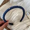 Faixa de Cabeça Simples Estilo Coreano com Estrela de Prata e Tira de Couro de Vaca Nova Faixa de Cabeça de Esponja Alta Caveira Moda Versátil Presilha de Cabelo