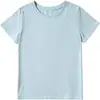 Camiseta Básica de Color Sólido Retro con Cuello Redondo y Manga Corta para Mujer Verano 2026 Corte Holgado Adelgazante Estilo Básico Versátil Top Casual