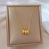 [acero de titanio de cuerpo completo] Anillo romano temperamento personalidad viento minimalista horno collar de oro real femenino cadena clavícula ins
