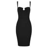 AliExpress Quente Transfronteiriço Europeu e Americano Sexy Vestido Bandage Alça Fina Bodycon Vestido de Quadril Vestido de Festa de Banquete