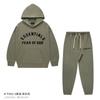 Ropa Infantil de Xinjiang Marca de Moda Niebla Silicona Gruesa 340g Conjunto de Sudadera con Capucha y Pantalón de Chándal de Felpa para Niños y Niñas