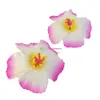 Cabeças de Flores de Hibisco Artificiais Mais Vendidas no Exterior de Fabricantes, Flores Havaianas em Gradiente Multicor, Adereços para Fotos de Férias na Praia, Acessórios de Cabeça com Flores