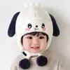 Touca de Bebê Outono e Inverno Proteção para Ouvido Chapéu Lei Feng para Bebês Machos e Fêmeas Espessada e Quente Estilo Desenho Animado Fofo Chapéu de Pelúcia Tendência
