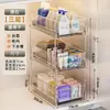 Caja de Almacenamiento de Cosméticos de Escritorio, Estante de Almacenamiento para Mascarillas Faciales, Cajón, Tocador Transparente, Gabinete con Espejo, Estante para Artículos de Cuidado de la Piel