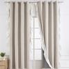 Francês Full Shading Thickened Linen Ruffled Cortina Quarto Sala de Estar Janela de Louro Cortina de Cozinha Cortina de Porta Rotulagem Transfronteiriça