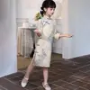 Qipaos Seleccionados Cuidadosamente para Niñas Estilos de Primavera y Otoño, Ropa Tradicional China para Niños, Nuevo Traje Tang Estilo Chino, Vestido Estilo República de China para el Festival de Mediados de Otoño