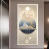 Pintura Decorativa de Entrada de Lujo Ligero de Gama Alta Árbol de la Fortuna del Alce Pasillo de Sala de Estar Pintura Colgante Iluminación de Entrada Casual Moderna