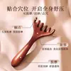 Pente de Massagem Meridianos com Chifre de Veado, Pente de Massagem Capilar Universal Espessado, Escova Meridianos Multifuncional de Sândalo Artificial, Pente de Massagem de Seis Garras