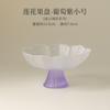 Plato de Fruta de Loto Escarchado Liuyunlilai Bandeja de Té de Vidrio China Accesorios para Juego de Té Bandeja de Frutas Secas para Recepción en Casa