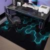 Alfombra para Sala de E-Sports, Piso para Silla Giratoria de Computadora, Alfombrilla Protectora y Aislante de Sonido para Piso, Resistente a Manchas y Fácil de Mantener, Alfombrilla Antideslizante para Recámara Fresca