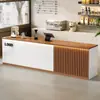 Mostrador de Bar Mostrador de Caja Mostrador Comercial Catering Tienda de Té con Leche Café Bar de Agua Gabinete Integrado Lujo Ligero Sensación de Gama Alta Recepción