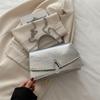 Bolsa Quadrada Pequena Casual Texturizada Moderna Personalizada 2025 Verão Nova Bolsa Transversal de Ombro Feminina Elegante