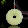 Atacado Mongólia Exterior Material Ruyi Xiangyun Pingente da Paz Jadeíta Pedra de Sangue Jade Semivermelho Semibranco