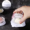 Caja de mochi de nieve de 2 piezas en paquete individual, caja de embalaje de pastelería de mochi con yema de huevo, base blanca con tapa transparente, caja de pastelería tipo blíster ovalada