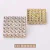 Hebilla de Diamante Cuadrada Botones Metálicos Botones de Camisa Botones de Punto para Suéter Botones Botones Accesorios de Ropa Dorados