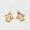 Banhado a cobre Real Ouro Natal Floco de Neve Anjo Meias Zircon Veado Pingente diy Jóias Brincos Colar Pulseira Acessórios