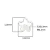 Prata S925 Prata Lisa Prata Artesanal Padrão de Martelo Estrela de Cinco Pontas Contas Espaçadoras Cordão de Miçangas DIY Acessórios de Prata Material Pequena Flor