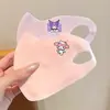 Mascarilla de Protección Solar de Verano para Niños Kuromi Bebé Seda de Hielo Transpirable Protección para Ojos Lavable Linda Mascarilla Facial para Niños y Niñas