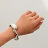 Moda Europea y Americana Simple Metal Pesado Elegante Anillo Geométrico Brillante Gota de Agua Collar Pulsera Pendientes Conjunto de Joyería para Mujeres