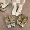 Zapatos pequeños de cuero versátiles estilo ballet francés, nuevo modelo 2026, elegantes para ir al trabajo, zapatos de primavera y otoño Mary Jane para mujer con correas cruzadas