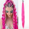 1 pieza de peluca de coleta con goma elástica para niños y niñas, color trenza boxeadora, cuerda elástica trenzada, peluca de coleta, cabello