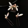 Joias Populares Transfronteiriças Pente de Cabelo Flor de Pérola Feito à Mão Conjunto de Grampos de Cabelo Acessórios de Cabelo para Noiva Vestido de Casamento Headdress Xiuhe