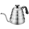 Bule de Café Manual Nuvem Aço Inoxidável 304 Bico Fino Filtro Gotejador Bico Longo Panela Quente com Termômetro