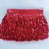 Venta Caliente 16cm Malla Encantada Borla Lentejuelas Decoración de Ropa de Moda Accesorios para Falda de Baile Latino Encaje