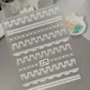 Pegatinas para Uñas de Encaje Estilo Japonés en Stock, Pegatinas para Uñas con Relieve de Encaje Blanco Puro 3D Transfronterizas, Estilo Ca