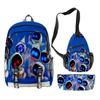 Astro Bot Universo Robô 3D Novo Produto Impressão Digital Transfronteiriça Mochila Escolar Mochila Estojo de Lápis Bolsa de Ombro