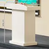 Podio de conferencia, Podio de aula, Escritorio de bienvenida de madera simple, Escritorio de consulta móvil para clases de capacitación, Escritorio para anfitrión