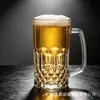 Conjunto de Copos de Vidro para Casa Jingyu, Caneca de Cerveja Espessa com Alça, Copo de Água de Grande Capacidade, Conjunto de Copos de Chá Resistentes ao Calor