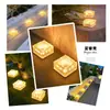 Lámpara de Ladrillo de Hielo Solar Transfronteriza Impermeable para Exteriores Decoración de Patio Subterráneo Diseño de Patio Pequeño Jardín Lámpara de Atmósfera Cubo de Hielo