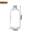 Botella para Bebida de Aluminio Esmerilado con Tapa de Rosca, Botella para Empaque de Jugo Leche Té, Sub-Botella de Vidrio Transparente, Fabricante de Botellas para Vino de Frutas