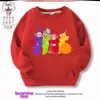 Moletom Teletubbies para meninos e meninas, nova camiseta básica de gola redonda infantil para primavera e outono de 2026, roupa da moda para crianças mais velhas