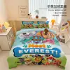 Patrulla Canina Set de Cuatro Piezas de Terciopelo de Cristal Dibujos Animados Estudiante Niño Dormitorio Habitación Tres Piezas Funda de Edredón Gruesa de Invierno
