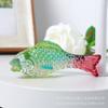 Artesanato de cristal Peixe colorido Peixe vitrificado ornamentos sala de estar quarto mesa de jantar decoração ano após ano peixe Yuanbao Cornucópia