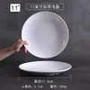 Plato Redondo de Melamina Imitación Porcelana Vajilla Plato de Hueso Plato Redondo Plástico Plato Plano Blanco Plato para Comida Rápida Plato para Buffet Uso Comercial