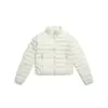 Yidao Roupas Vintage 2026 Inverno Novo 90 Penugem de Pato Branco Leve para Exterior Repelente à Água Gola Alta Curta Jaqueta de Penas com Costelas