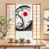 Nueva Cortina de Puerta de Tela de Lino Estilo Antiguo Pintura China para Hogar Vestidor Dormitorio Baño Cortina Divisoria Media Cortina Venta al por Mayor