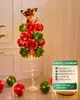 Decoración Navideña Luminosa Mesa Globos Flotantes Árbol de Navidad Tienda con Escaparate Flotante Atmósfera Festiva Arreglo de Escena de Disfraces