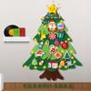 Árbol de Navidad de fieltro tridimensional con borde transfronterizo, pegatinas gratis, árbol de Navidad de fieltro para niños, impresión, calendario decorativo colgante