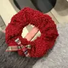 2026 Scrunchie Cor Vermelha Ankara Realçador de Cor Estilo Coreano Renda Xadrez Prendedor de Cabelo Grande Acessório de Cabelo para Rabo de Cavalo para Mulheres