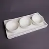 Tazón Pequeño de Porcelana Blanca, Tazón para Aceites Esenciales, Tazón para Mascarillas Faciales, Spa de Compresa Húmeda, Plato Mezclador para Productos de Clínica de Cuidado de la Piel
