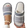 Novas Pantufas de Casa para Todas as Estações com Cadarço Transfronteiriças para Homens e Mulheres, Pantufas Peludas com Solado Plano, Personalização em Pequenos Lotes, Dropshipping