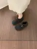 Zapatos Birkenstock retro de nicho, feos pero lindos, para mujer, con forro de felpa, adecuados para usar al aire libre, con cierre de velcro y aumento interno de altura, zapatos peludos estilo Mary Jane para usar al aire libre