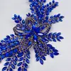 Coroa de Cabelo de Noiva Europeia e Americana Feita à Mão Headwear Elegante Faixa de Cabelo Azul com Strass Formato Joia para Vestido de Casamento DZ135