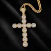 Collar Hip Hop Europeo Colgante Cubo de Azúcar Incrustación de Cobre Circonita Diamante Completo Personalidad Masculina Estilo Hip Hop